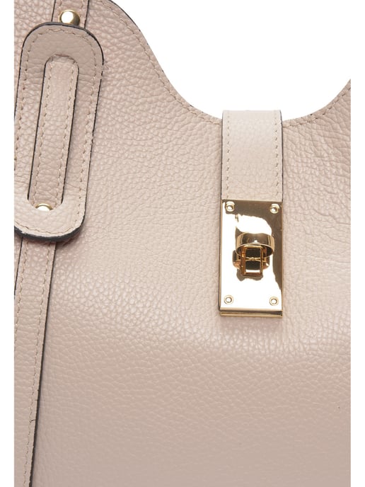 Isabella Rhea Beige Rundleer Tas - Image 3
