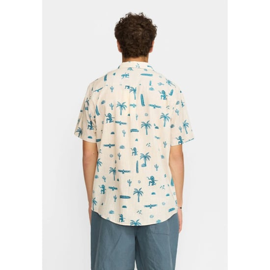 Revolution Short sleeved cuban shirt off white - Image 5