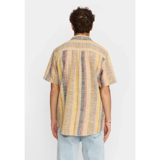 Revolution Short sleeved cuban shirt brown - Image 3