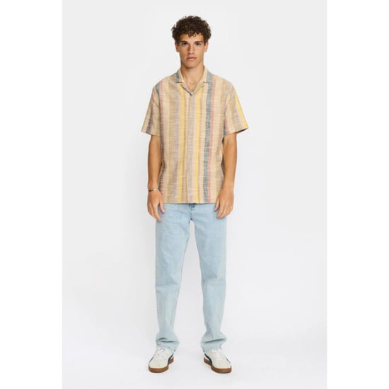 Revolution Short sleeved cuban shirt brown - Image 5