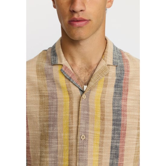Revolution Short sleeved cuban shirt brown - Image 6
