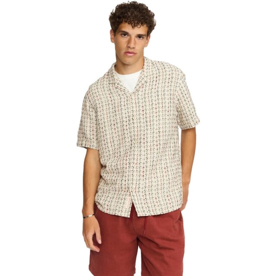 Revolution Short sleeved cuban shirt off white - Image 2
