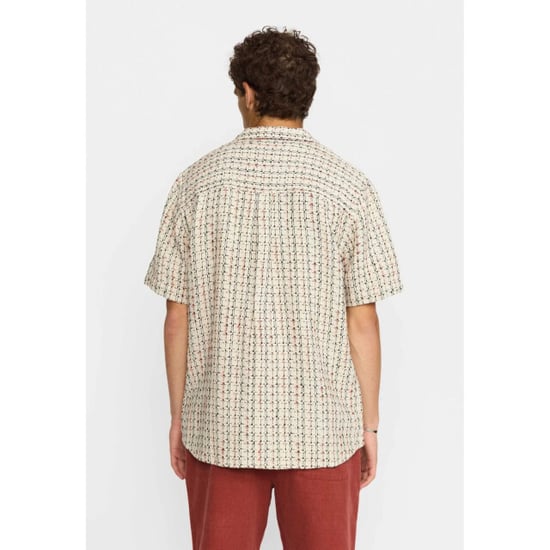 Revolution Short sleeved cuban shirt off white - Image 6