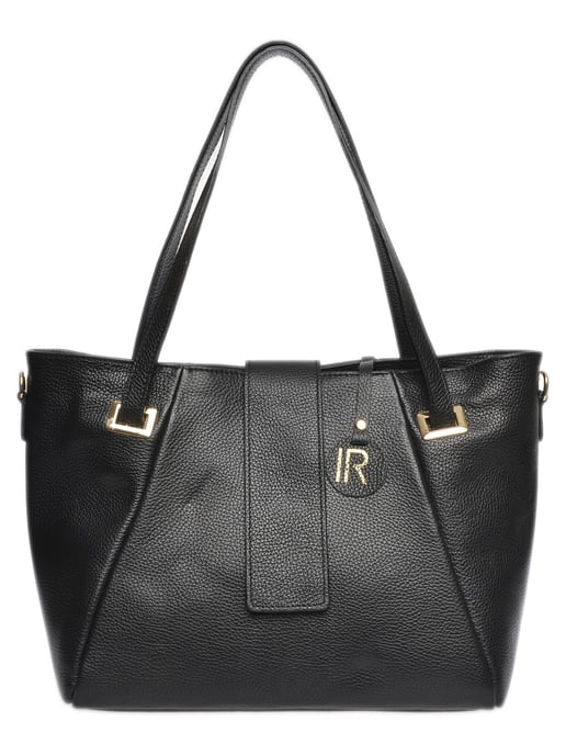 Isabella Rhea Zwart Rundleer Tas - Image 1