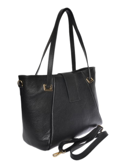 Isabella Rhea Zwart Rundleer Tas - Image 2