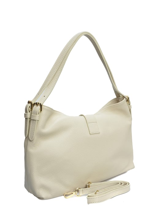Anna Luchini Beige Rundleer Tas - Image 2
