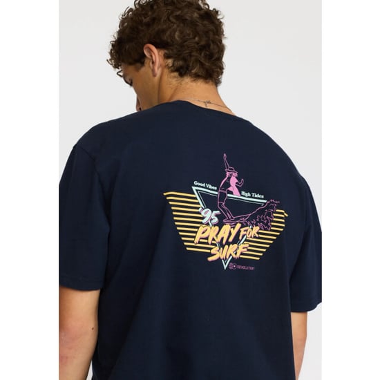 Revolution Printed t-shirt navy - Image 6