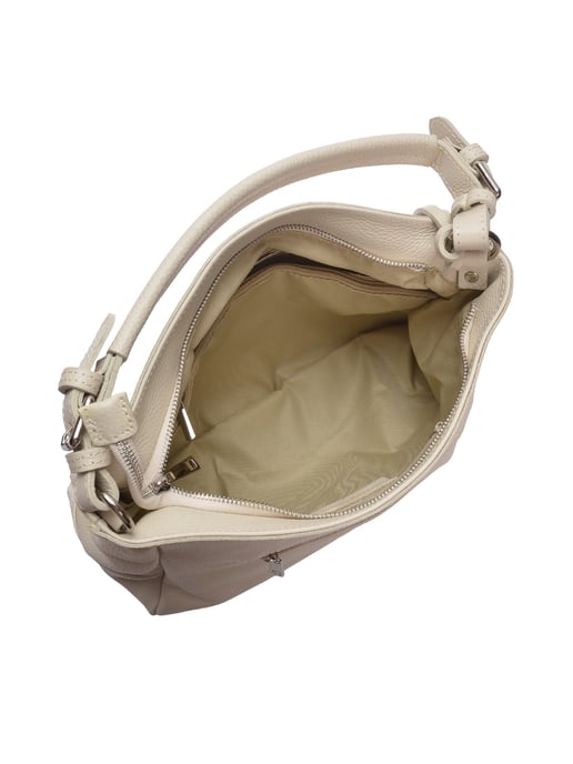 Roberta M Beige Rundleer Tas - Image 4