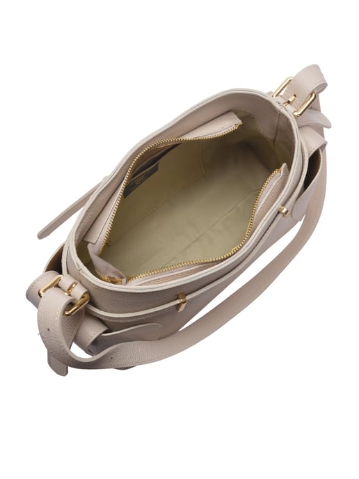 Roberta M Beige Rundleer Tas - Image 4