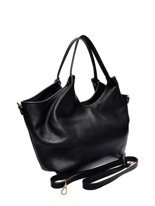 Isabella Rhea Zwart Rundleer Tas - Image 2