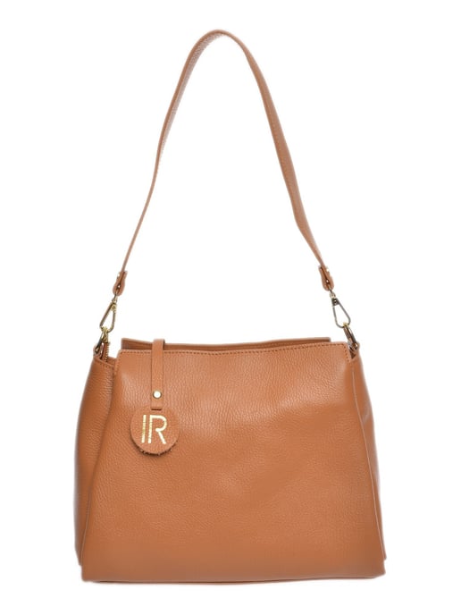 Isabella Rhea Brown Rundleer Tas - Image 1