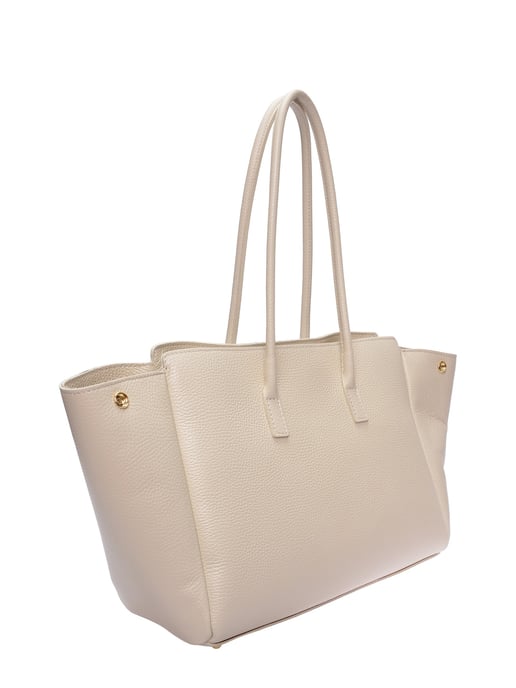 Isabella Rhea Beige Rundleer Tas - Image 2