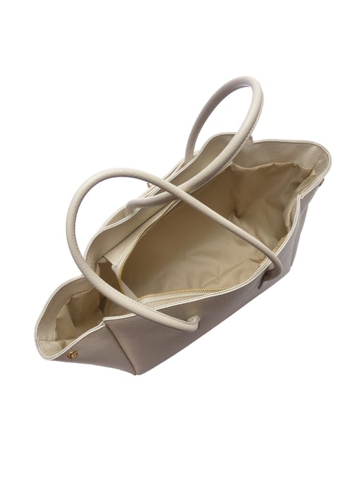 Isabella Rhea Beige Rundleer Tas - Image 4