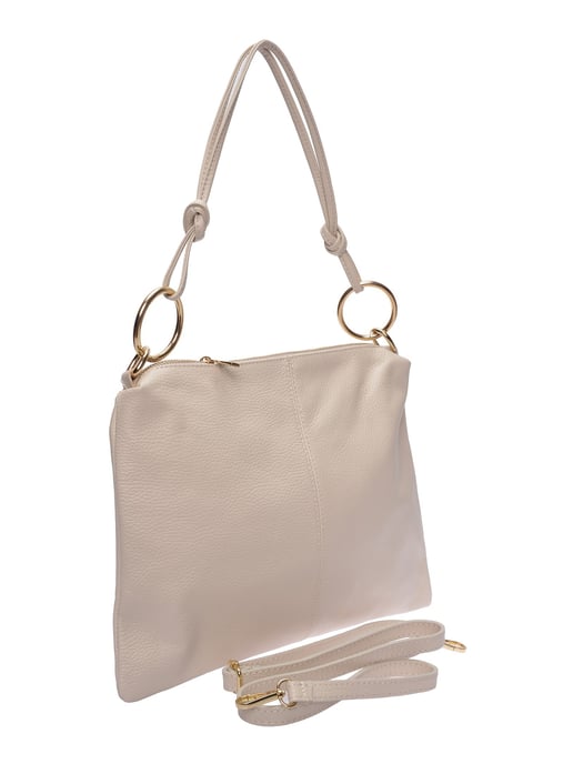 Luisa Vannini Beige Rundleer Tas - Image 2