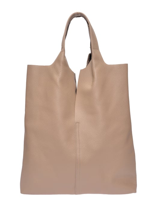 Anna Luchini Beige Rundleer Tas - Image 1