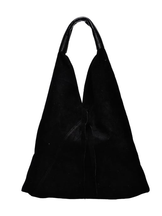 Anna Luchini Zwart Rundleer Tas - Image 1