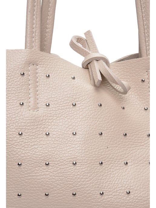 Isabella Rhea Beige Rundleer Tas - Image 3