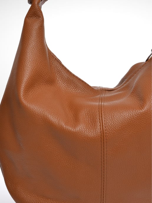 Luisa Vannini Brown Rundleer Tas - Image 3