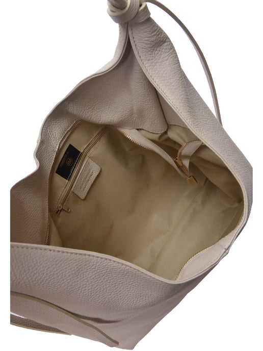 Roberta M Beige Leather Bag - Image 4