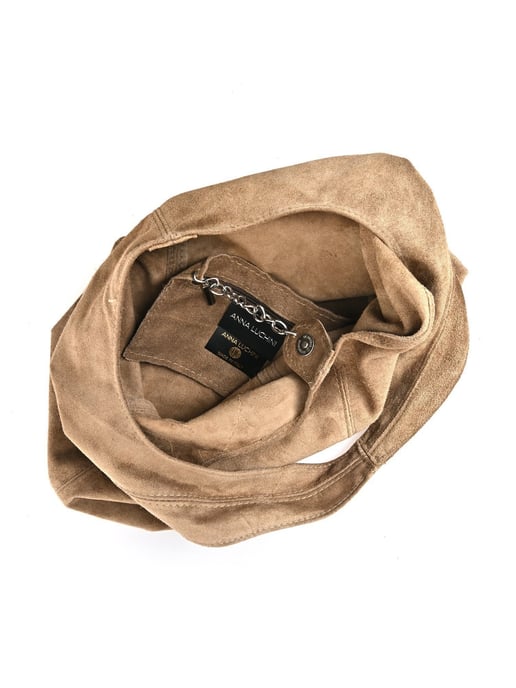 Anna Luchini Beige Rundleer Tas - Image 4