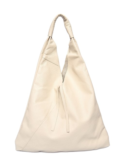 Anna Luchini Beige Rundleer Tas - Image 1