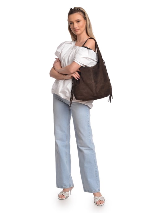 Isabella Rhea Bordeauxrood Rundleer Tas - Image 5