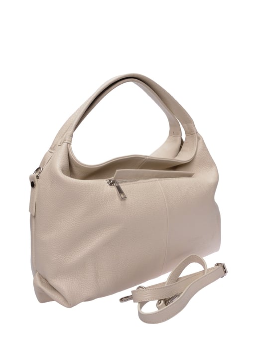 Luisa Vannini Beige Rundleer Tas - Image 2