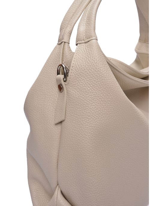 Luisa Vannini Beige Rundleer Tas - Image 3