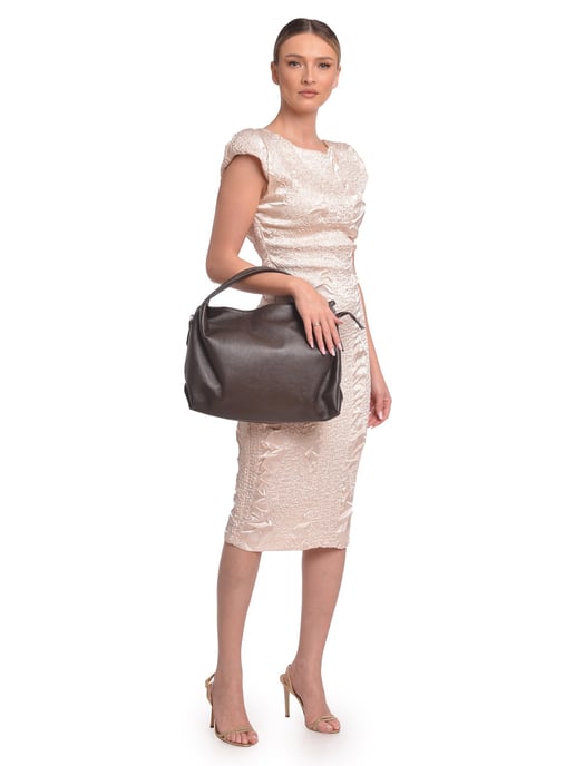 Luisa Vannini Bordeauxrood Rundleer Tas - Image 5