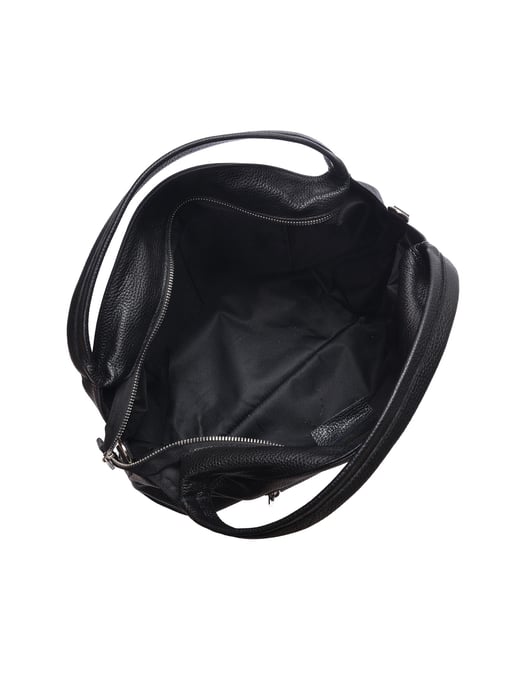 Luisa Vannini Zwart Rundleer Tas - Image 4