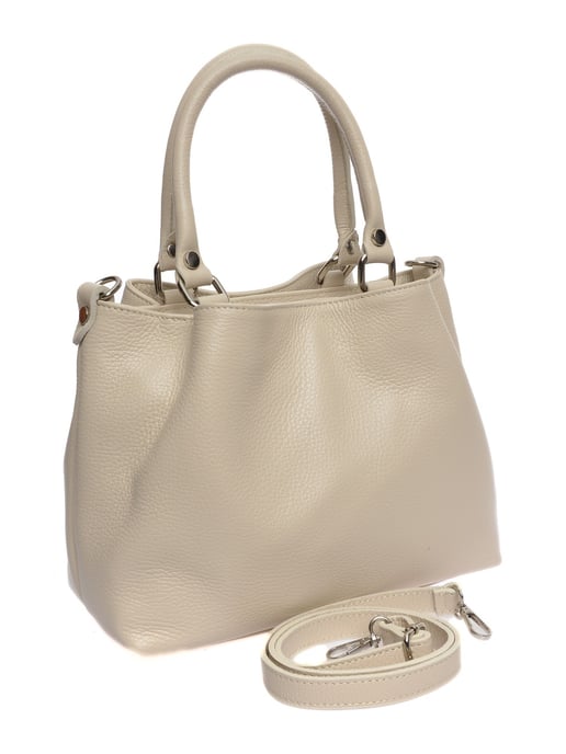 Roberta M Beige Rundleer Tas - Image 2