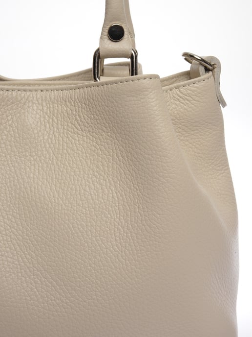 Roberta M Beige Rundleer Tas - Image 3