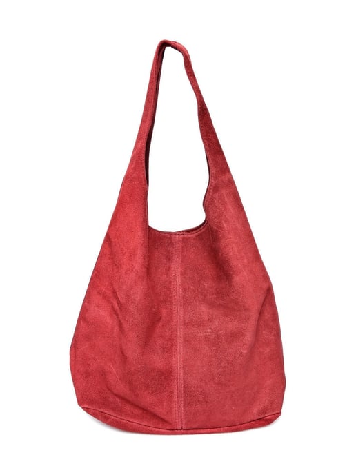 Anna Luchini Rood Rundleer Tas - Image 1