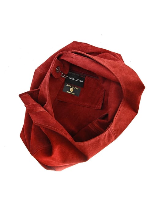 Anna Luchini Rood Rundleer Tas - Image 4