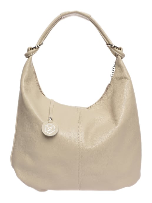Luisa Vannini Beige Rundleer Tas - Image 1
