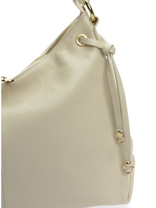 Isabella Rhea Beige Rundleer Tas - Image 3