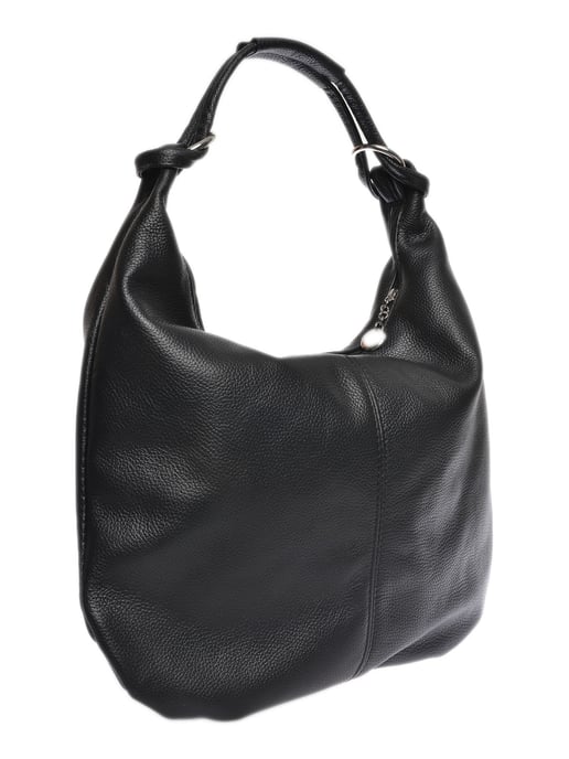 Luisa Vannini Zwart Rundleer Tas - Image 2