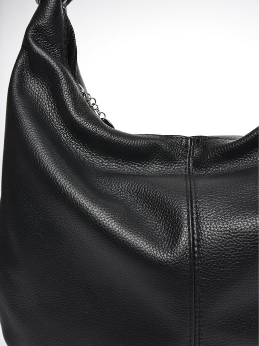 Luisa Vannini Zwart Rundleer Tas - Image 3