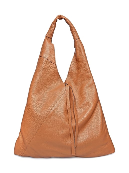 Anna Luchini Brown Rundleer Tas - Image 1