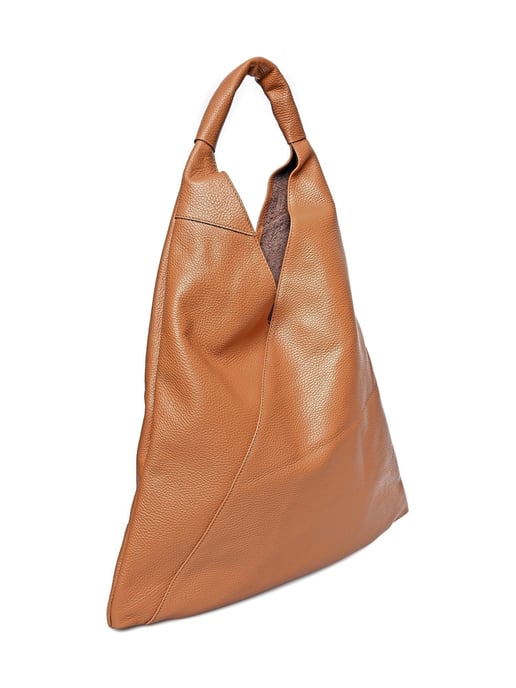 Anna Luchini Brown Rundleer Tas - Image 2