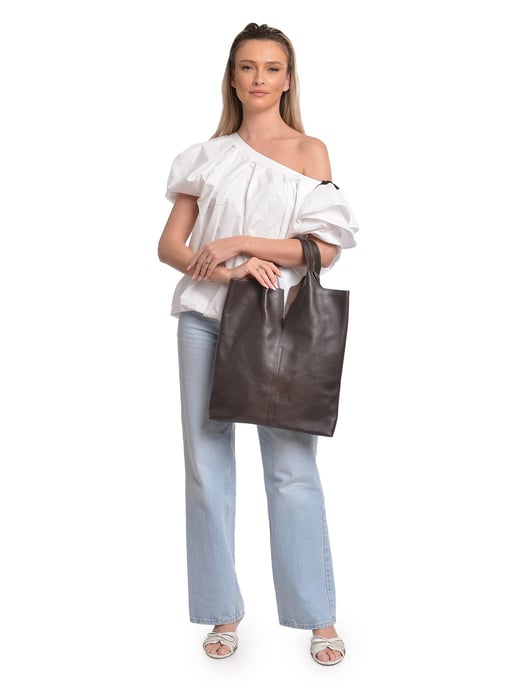 Anna Luchini Maroon Leather Bag - Image 5