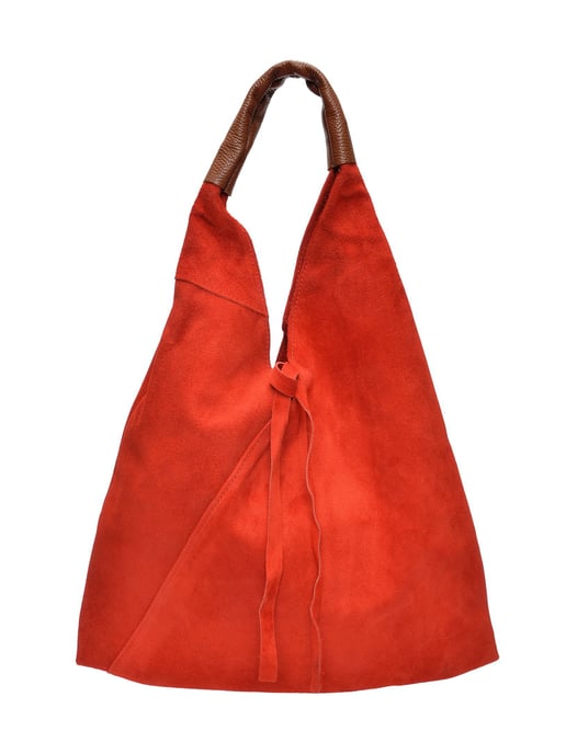 Anna Luchini Rood Rundleer Tas - Image 1