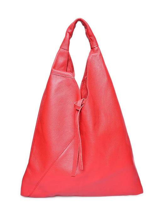 Anna Luchini Rood Rundleer Tas - Image 1