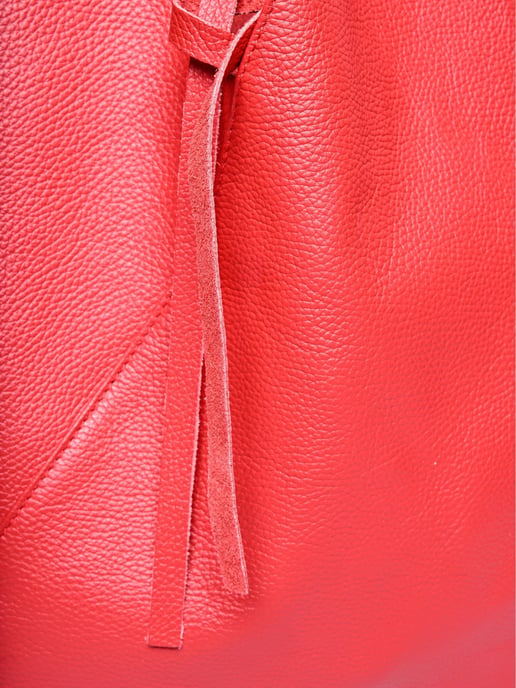 Anna Luchini Rood Rundleer Tas - Image 3
