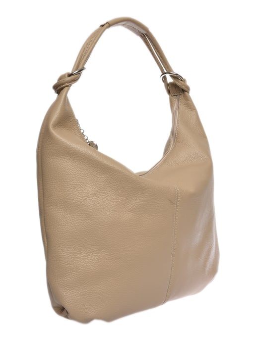 Luisa Vannini Beige Rundleer Tas - Image 2