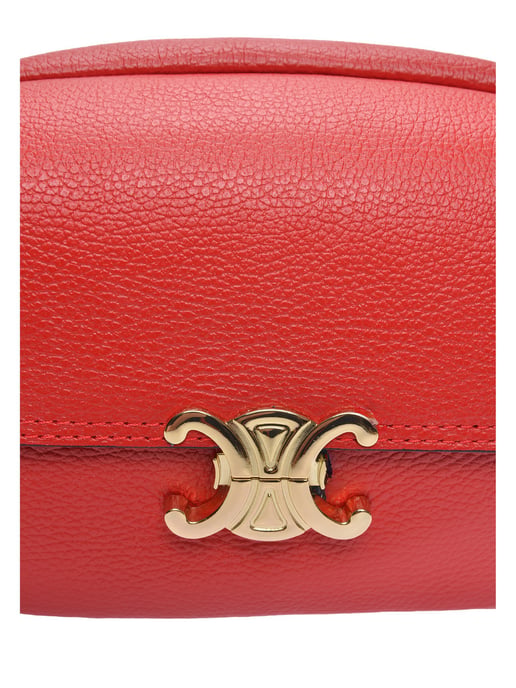 Luisa Vannini Rood Rundleer Tas - Image 3