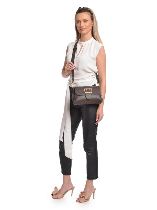 Isabella Rhea Bordeauxrood Rundleer Tas - Image 5