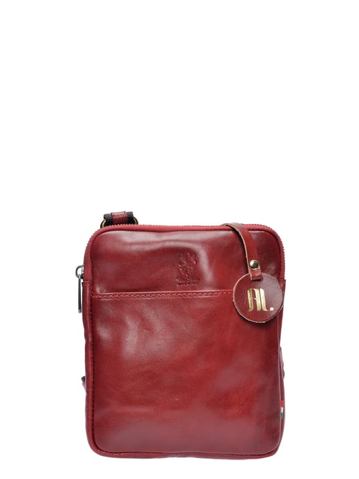 Anna Luchini Rood Rundleer Tas - Image 1