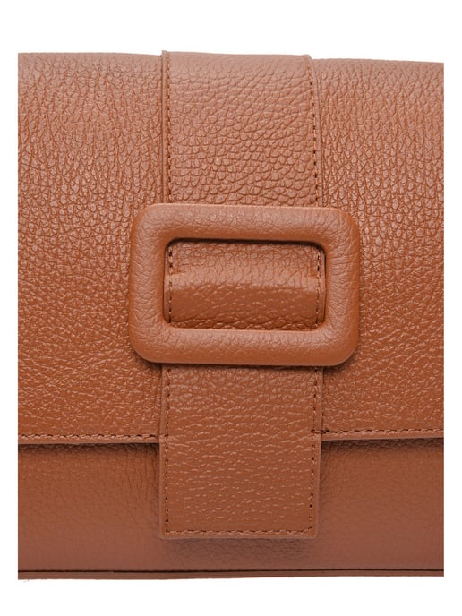 Luisa Vannini Brown Rundleer Tas - Image 3