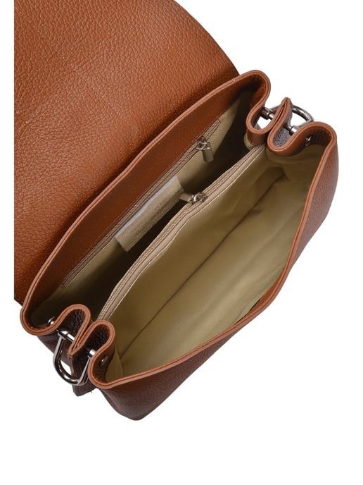 Luisa Vannini Brown Rundleer Tas - Image 4